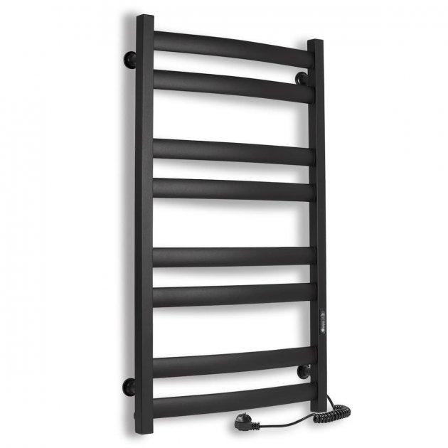 Електрична сушарка для рушників Laris Зебра Атлант ЧКЧ8 500Х900 Е чорний, правильне під'єднання Київ - фото 1