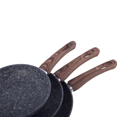 Набір сковорід 20см/24см/28см 3 предмети алюміній а/п Grey marble 4169 KAMILLE Житомир - изображение 7