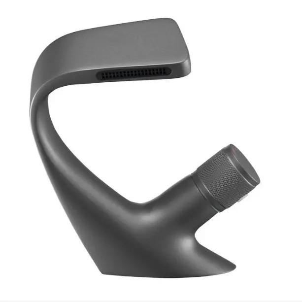 Змішувач для умивальника з латуні сірий з водоспадом дизайнерський, для раковини з 1 вентелем Кам'янець-Подільський - фото 1