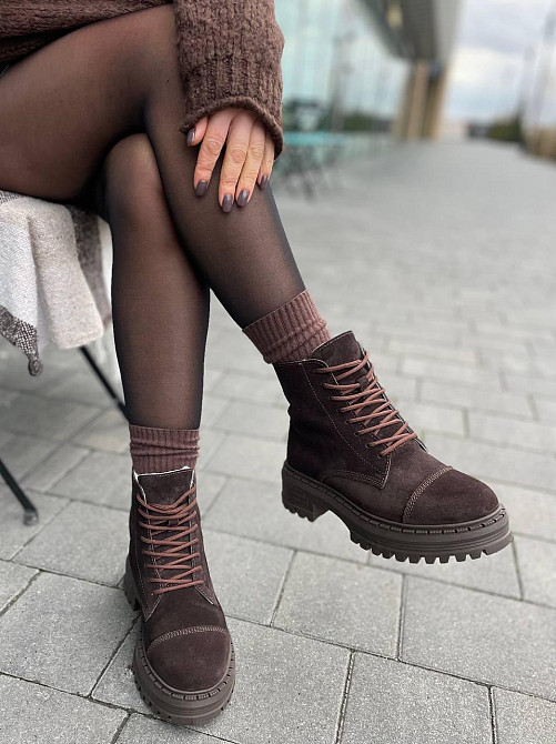 Molly Черевики жіночі MOLLY 967 коричневі (зима, замша натуральна) (5672) 37 Коломия - фото 2