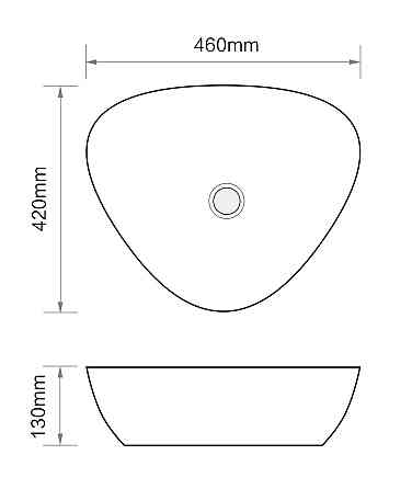 Раковина накладна Mixxus Premium WAVE-0104 MARBLE 460х420х130mm   ( MP6534 ) 32127 Харьков