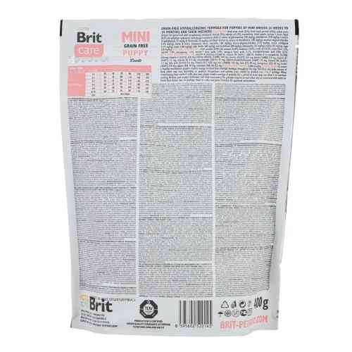 Корм сухий Brit Care Grain Free Mini Puppy Lamb для цуценят та молодих собак мініатюрних порід з ягням 400 г Київ
