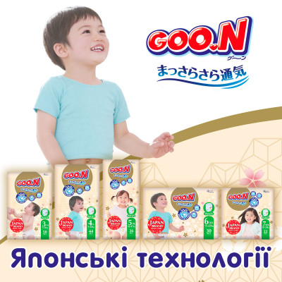Подгузники GOO.N Premium Soft Трусики 12-17 кг Размер 5 XL 36 шт (F1010101-158) Винница - изображение 8
