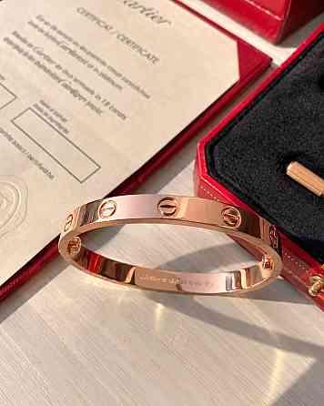 Cartier Love браслет с отверткой в нежном розовом золоте | Без цирконов | Очень стильный, идеально на каждый день Одесса