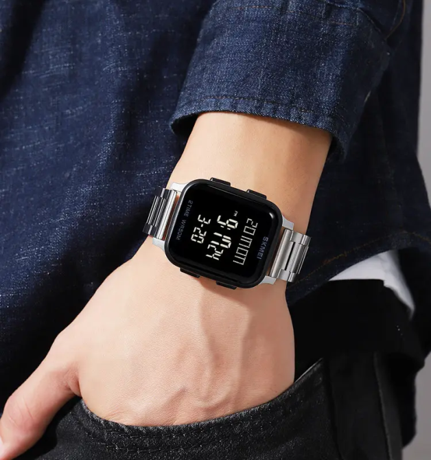 Мужские наручные часы Skmei 1859 на браслете (Серебристый) Винница - изображение 7