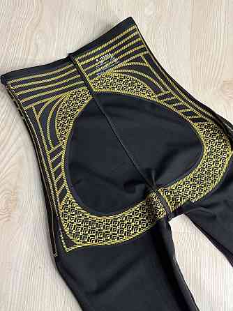 Лосины женские Tianlianduo 953 дайвинг с утяжкой и тейпами push up черные, черный, M Киев