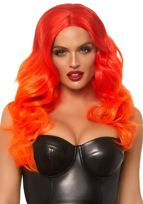 Руда перука омбре Leg Avenue Ombre long wavy wig, довга, локони, 61 см Sex Aura Київ - фото 1
