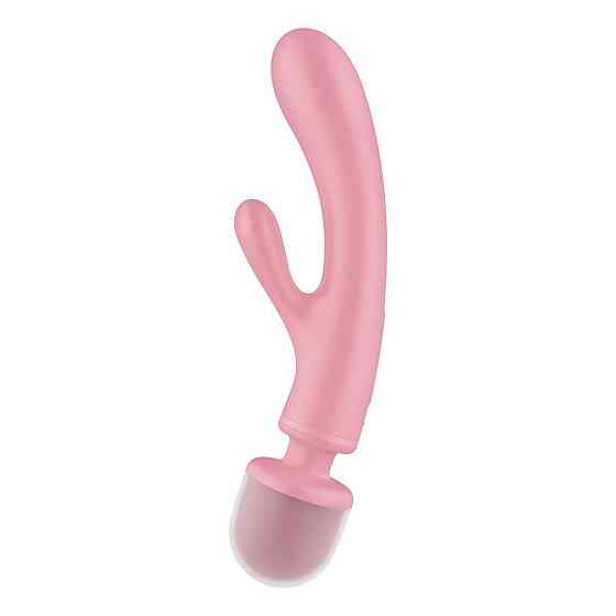 Вібратор-кролик з вібромасажером Satisfyer Triple Lover Pink, 3 мотори Sex Aura Київ