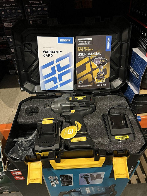 Гайковерт ударний акумуляторний ZEGOR SDPP-21BL-1600 (акум 21V 6.0Ah 1шт і зарядка) Київ - фото 9
