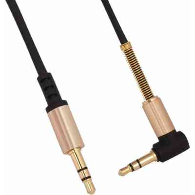 Кабель мультимедійний 3.5mm M to 3.5mm M 1.0m 90° corner Black HOCO (6957531025665) Вінниця