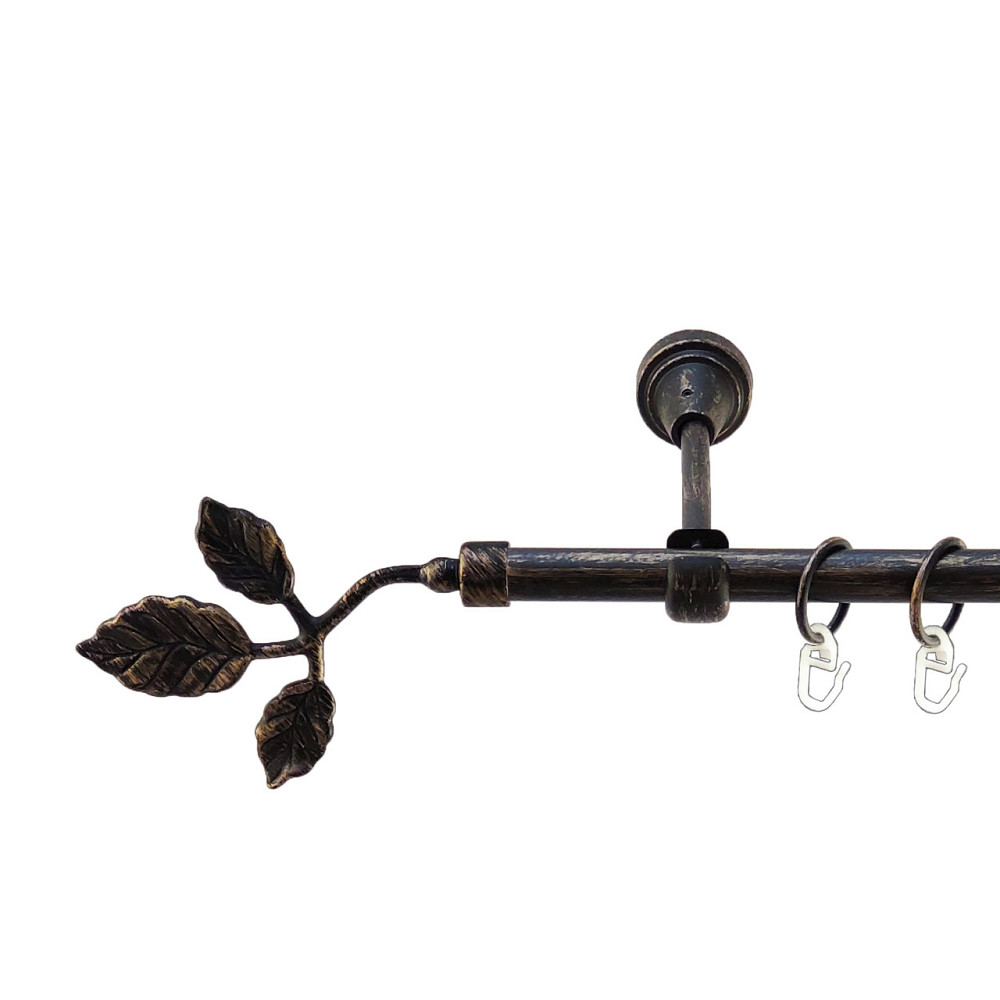 Карниз Orvit Тоскана металевий однорядний відкритий Чорне Золото 16 мм 300 см (5467995) Львов - изображение 1