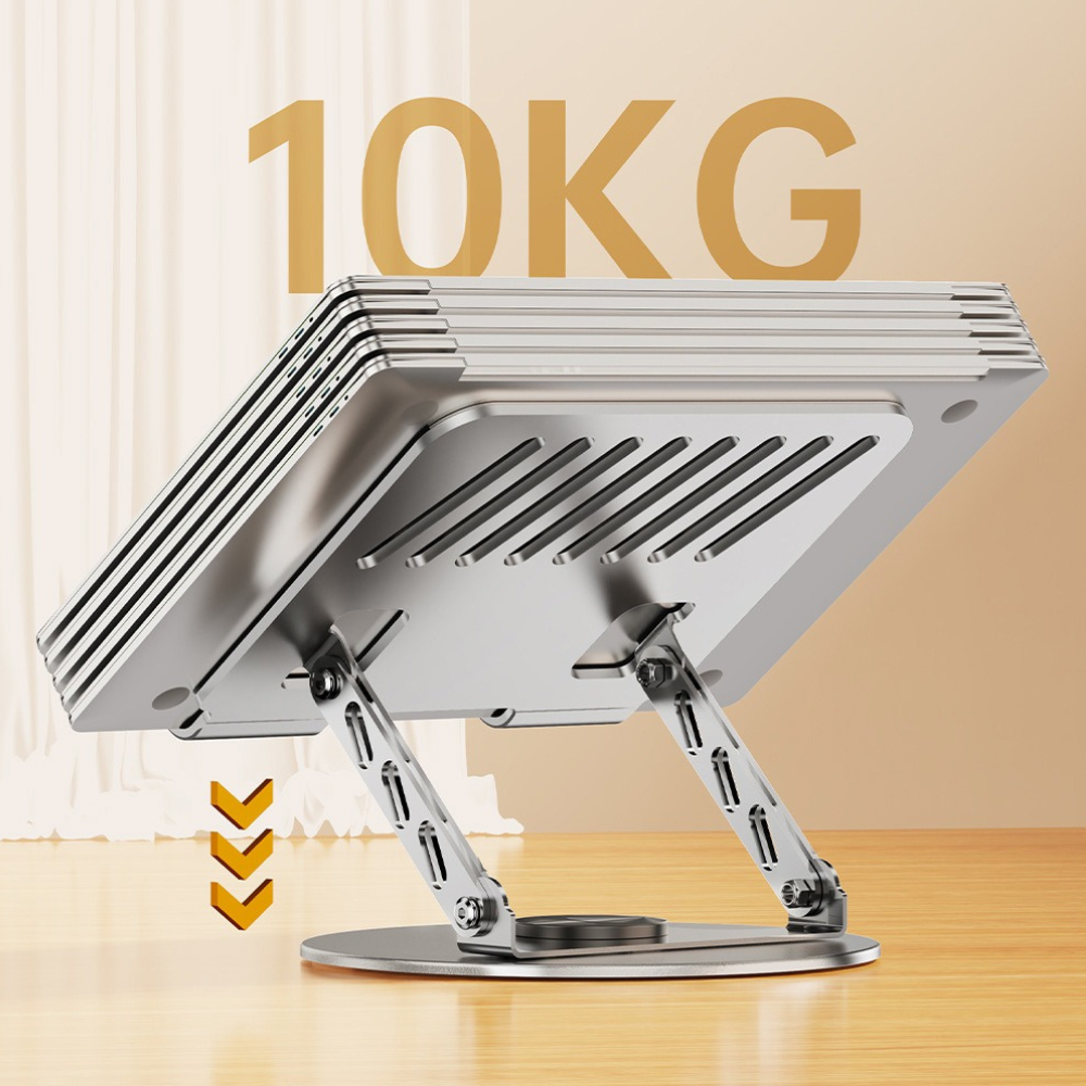 Подставка под ноутбук или планшет металлическая держатель холдер настольный для гаджетов с поворотом на 360 серая Каменец-Подольский - изображение 8