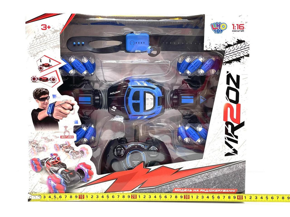 Машина трюкова Limo Toy перевертень всюдихід 2 пульта дистанційного керування Синій (М 5508) Чернігів - фото 3