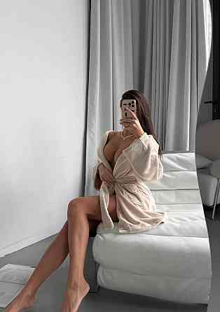 Жіночий теплий короткий халат із поясом із турецької махри Бежевий, 46/48 Одеса