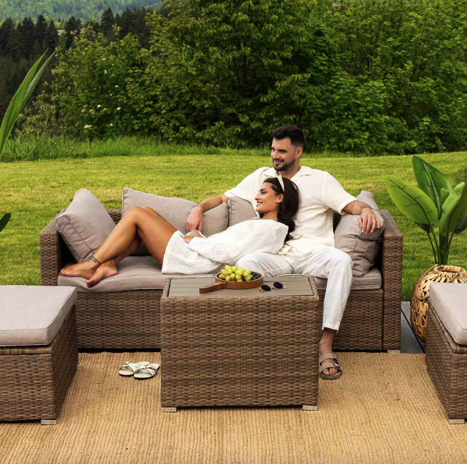 Набір садових меблів зі столом і кріслами для дому саду дачі комфортна зона відпочинку Di Volio Alzano бежевий Київ - фото 7