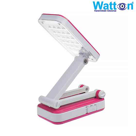 Акумуляторна настільна лампа Watton WT-006 світлодіодний світильник трансформер працює 10 годин Рожевий Кам'янець-Подільський