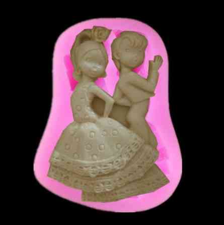 Молд силиконовый Свадебный 8 на 6 см розовый Киев