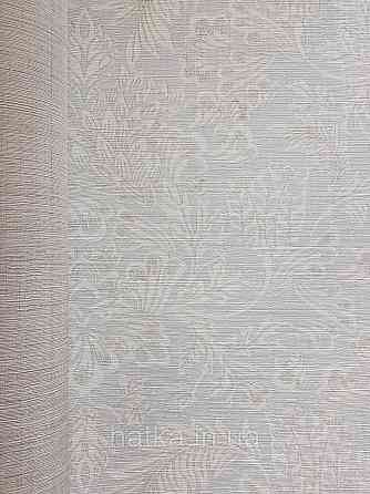 Шпалери флізелінові еко Casadeco Five o'clock 0.53х10 квіти листя білі на світло бузковому під тканина гобелен Київ