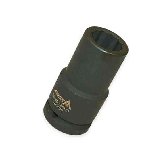 Головка торцева дванадцятигранна ударна подовжена 3/4" 24мм Asta Мукачево