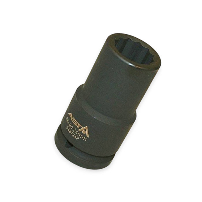 Головка торцева дванадцятигранна ударна подовжена 3/4" 24мм Asta Мукачево - фото 1