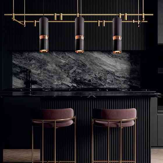 SIRIUS Люстра підвісна в стилі лофт Sirius PRD 4631-P BK R-GD на 1 плафон Коломия