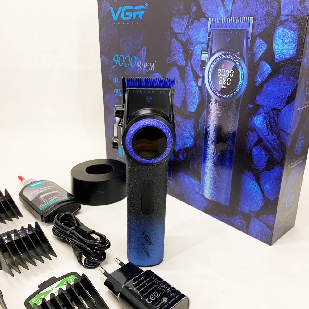 Профессиональная машинка для волос VGR, Аккумуляторная машинка-триммер для стрижки волос AZ-94 Львов - изображение 1
