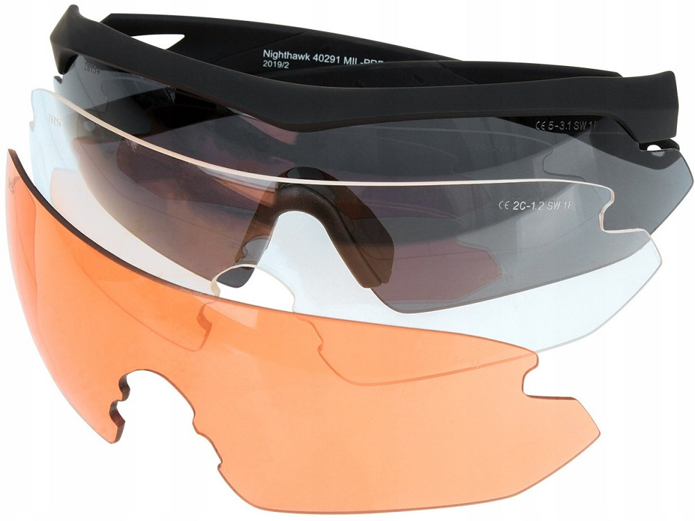 Тактические Очки защитные с 2 сменными линзами + чехол Swisseye 