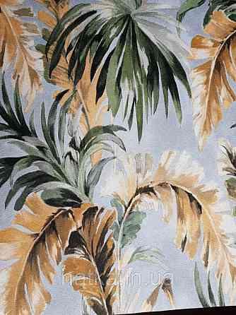 Шпалери флізелінові еко Decoprint Essentials EE22532 листя пальми банана папороть зелені, коричневі, сірі Київ