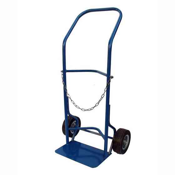 Тележка ТП-200-Ш для пропанового баллона – металлическая ручная тележка с колесами до 100 кг, фиксирующая цепь Харьков