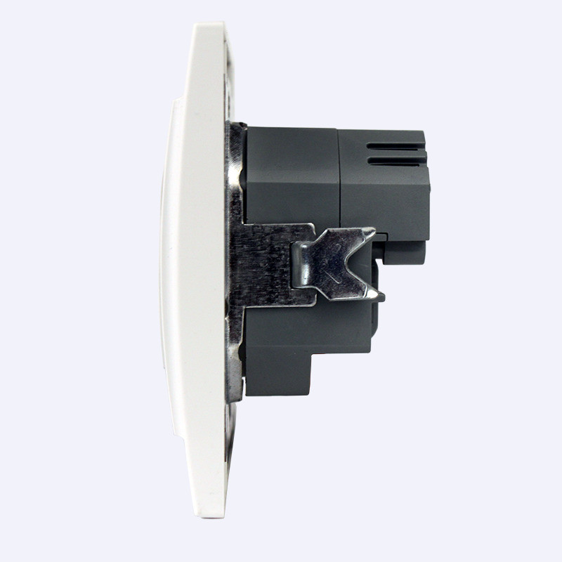 Розетка с заземлением + 2 USB порта 2 A, 16 А, Enzo белый Днепр - изображение 3