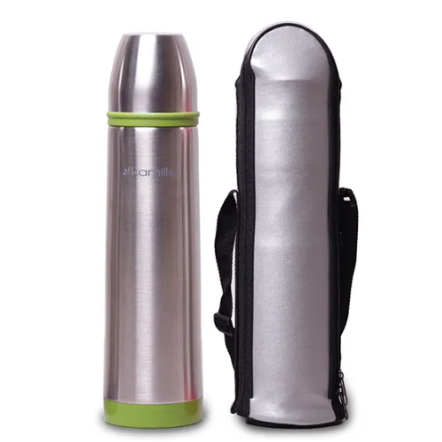 Термос 1000мл з пластик.вставками нержавіюча сталь (червоний,блакит.,зелен.,фіолет.) KAMILLE 2059B Житомир - изображение 5