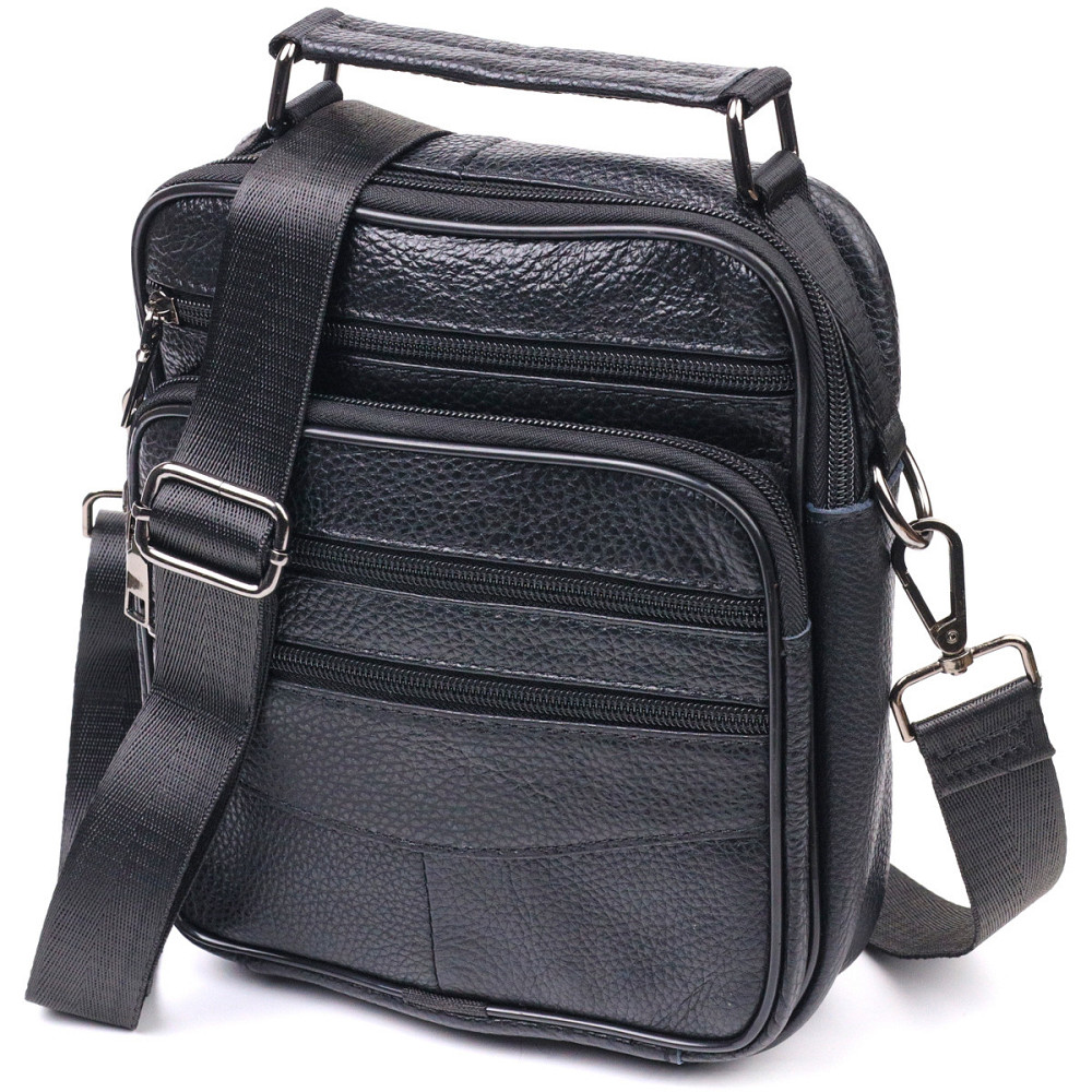 Сумка вертикальна шкіряна 21270 Vintage Чорна Київ - фото 1