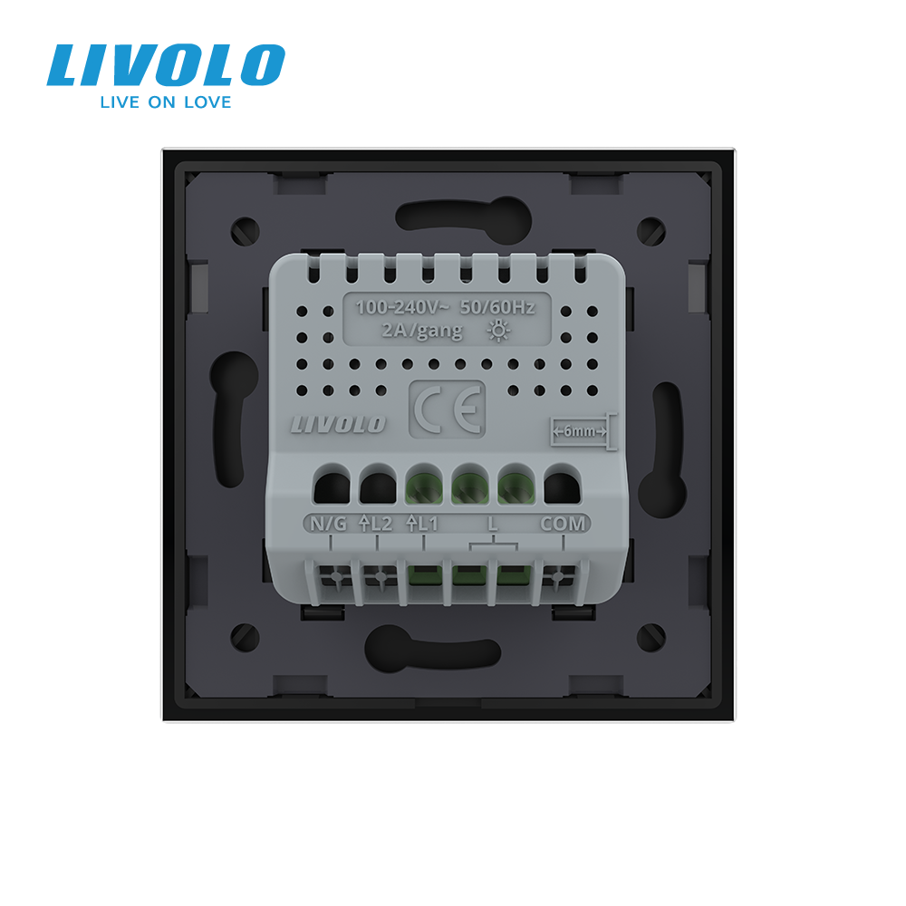 LIVOLO Розумний сенсорний димер слайдер EC LIVOLO чорний матове скло Коломыя - изображение 8