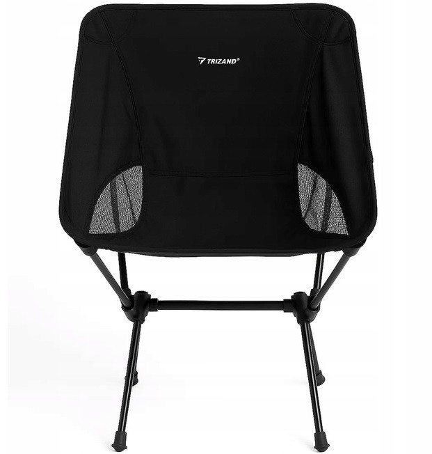Туристичний стілець складаний до 120 кг з чохлом Trizand (25074) Black Нововолинськ - фото 3