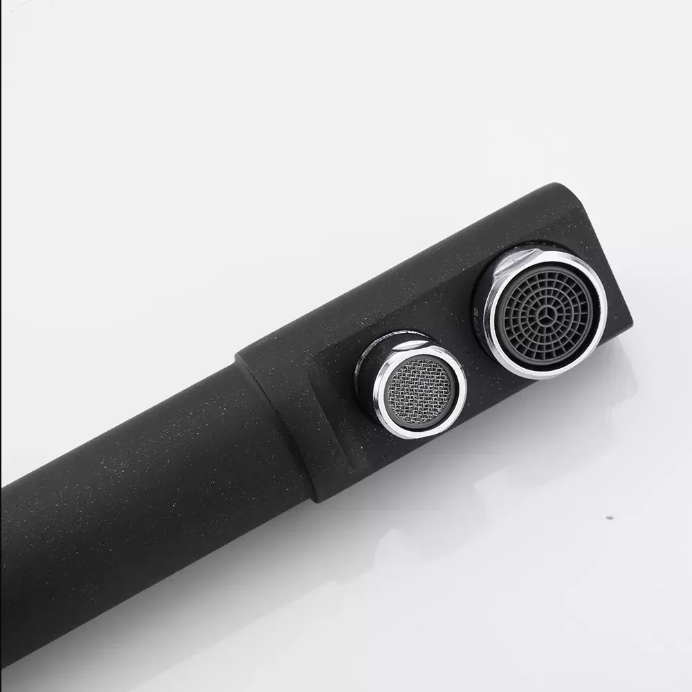 Змішувач для кухні на дві води Frap F4352-7 з підключенням до фільтру, чорний Київ - фото 3