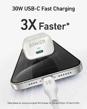 Мережевий зарядний пристрій Anker PowerPort 511 Nano IV - 30W USB-C White (6962736) Київ