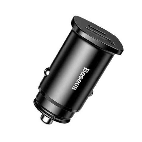Автомобильное зарядное устройство BASEUS B5-C15C PPC Car Charger 30W PD QC 4.0 (Черное, Type-C + USB) Николаев