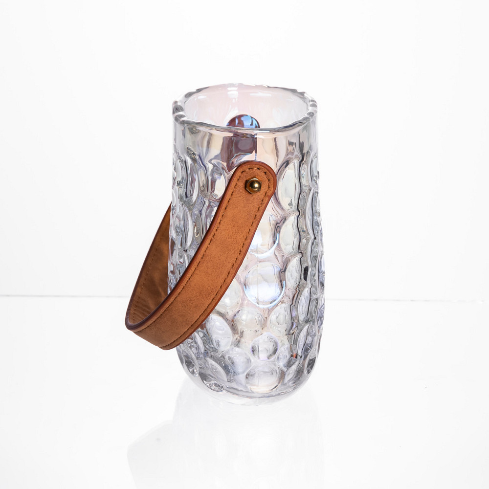 Ваза сумочка з ручкою 11.5×7.5×15 см декоративна Прозора HP-19-153-3 Коломыя - изображение 4