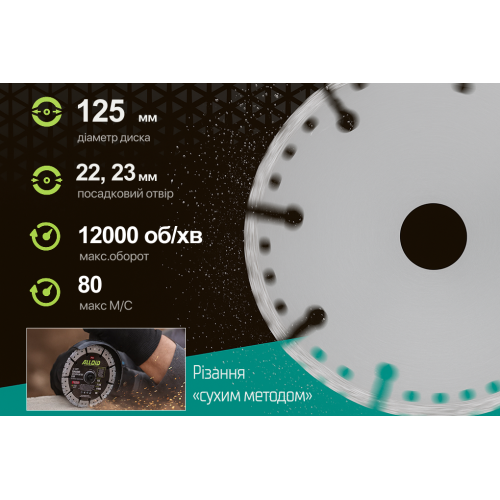 Alloid Pro. Диск алмазний багатоцільовий 125мм Одеса