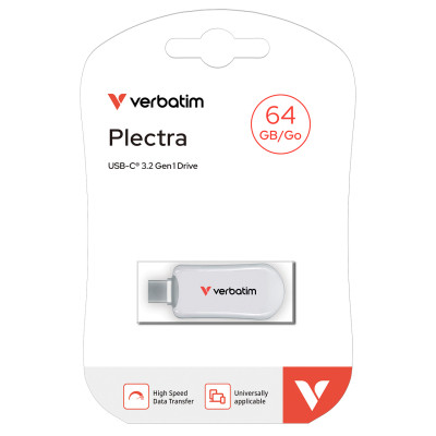 USB флеш накопичувач Verbatim 64GB Plectra White USB-C (30228) Вінниця - фото 2