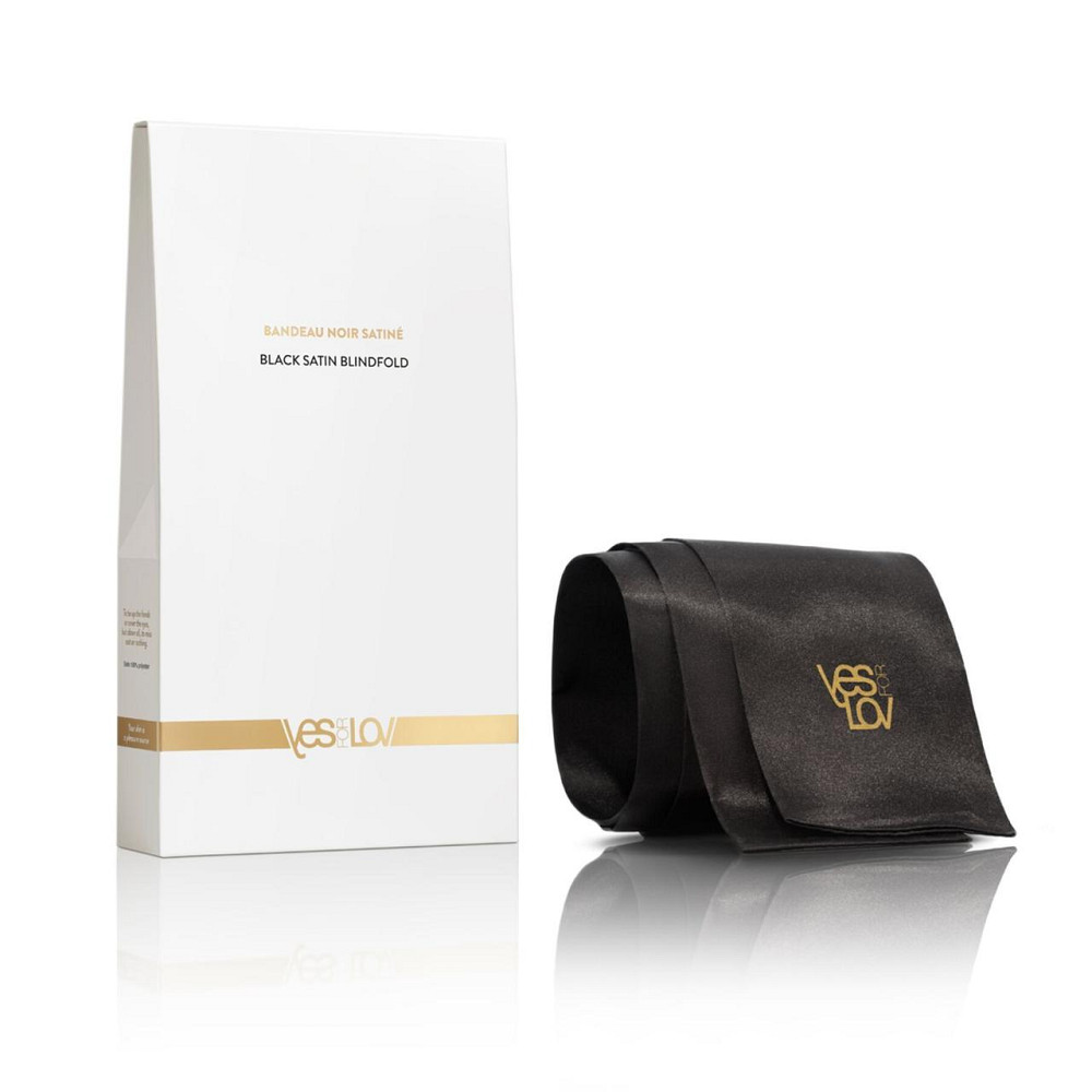 Сатинова пов'язка на очі YESforLOV BLACK SATIN BLINDFOLD (м'яте паковання!!!) Sex Aura Київ - фото 1