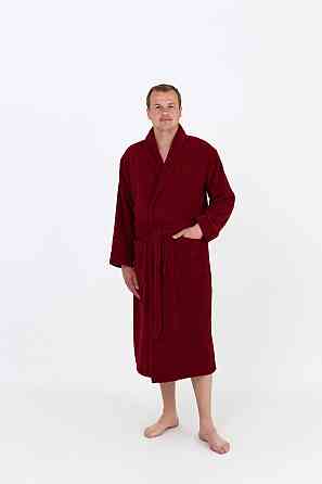 Мужской махровый халат Ideal Textile ХL бордовый (56860499) Черновцы