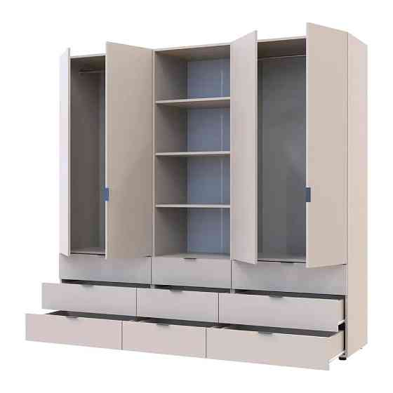 Шафа для одягу Doros Гелар Кашемір 2+2ДСП з пеналом 215х49.5х203.4 (DRS-011918) Львів