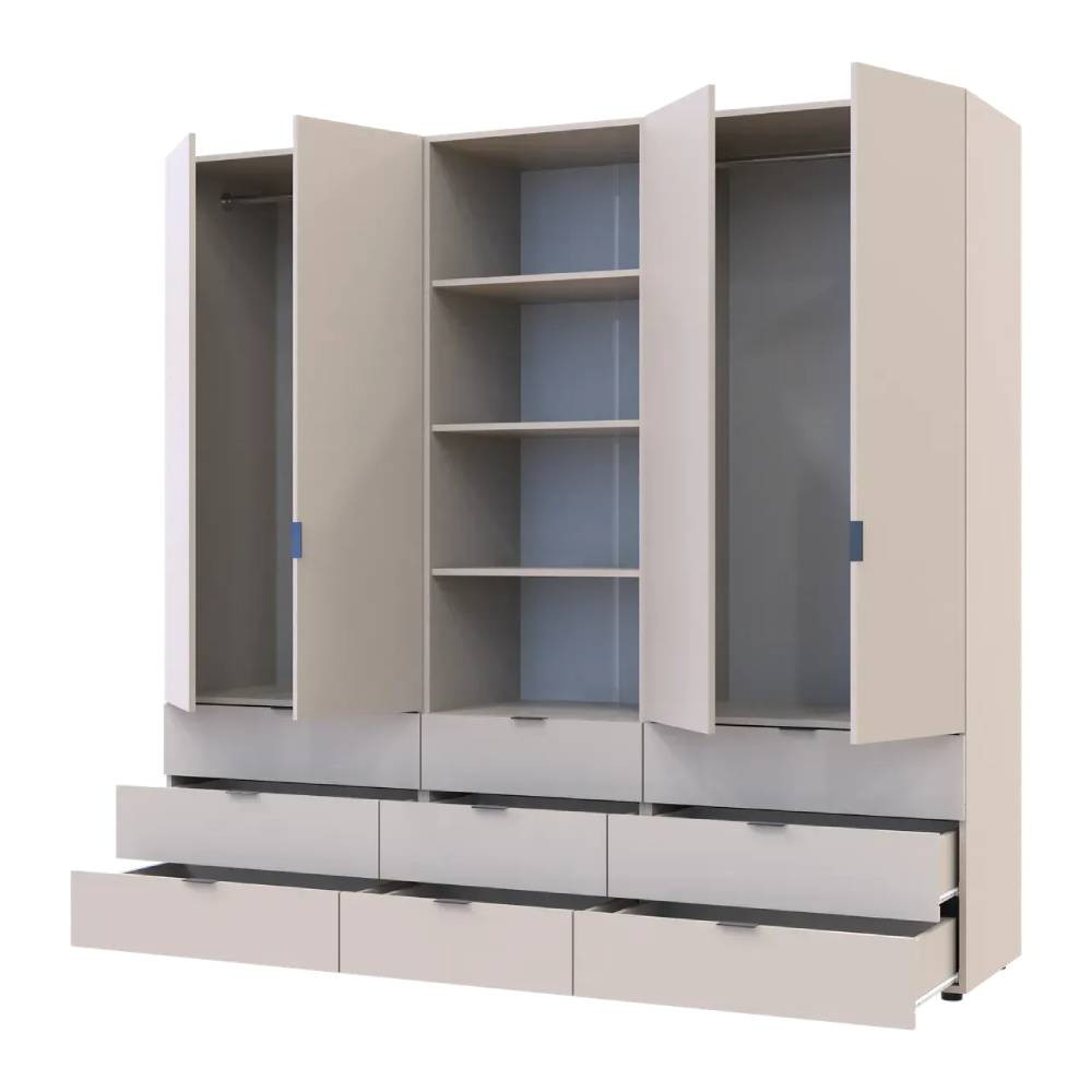 Шафа для одягу Doros Гелар Кашемір 2+2ДСП з пеналом 215х49.5х203.4 (DRS-011918) Львів - фото 3