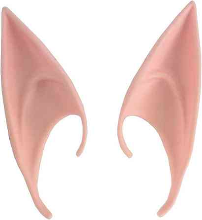 Накладки для ушей Pointy Ear Wrap-Around Adult Latex бежевые эльф фея пришелец LARP cosplay аксессуары для Киев