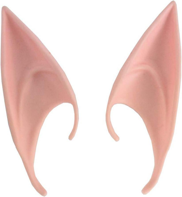 Накладки для ушей Pointy Ear Wrap-Around Adult Latex бежевые эльф фея пришелец LARP cosplay аксессуары для Киев - изображение 1