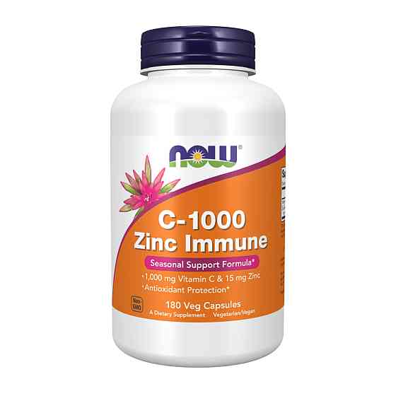 Витамин С и цинк Now Foods C-1000 Zinc Immune - 180 vcaps Луцк