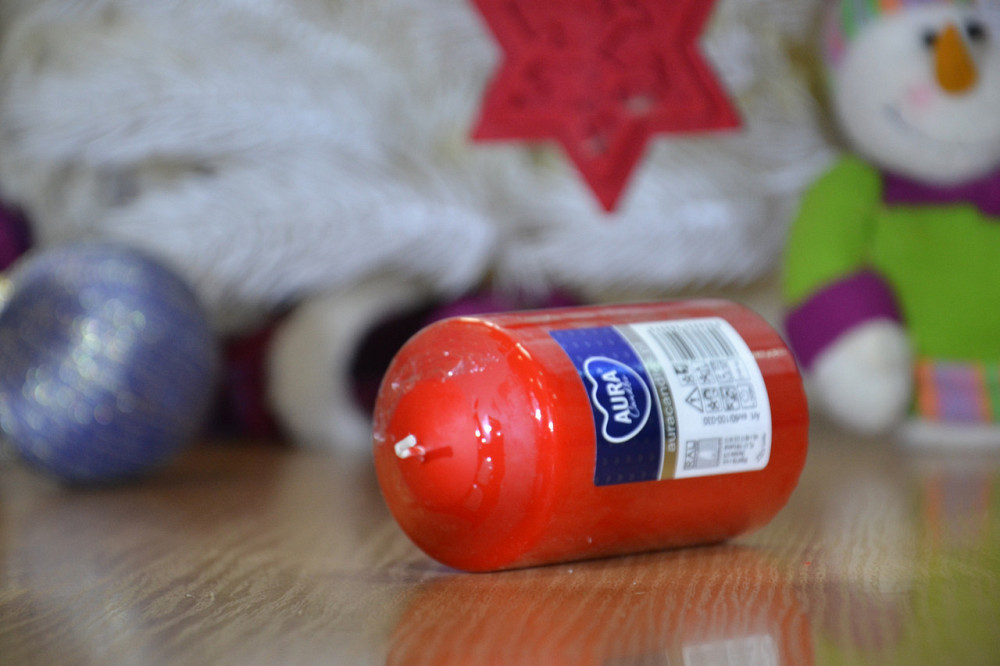 Свічка столова циліндр Bispol AURA Candles sw50_100_030 Червоний Луцк - изображение 2