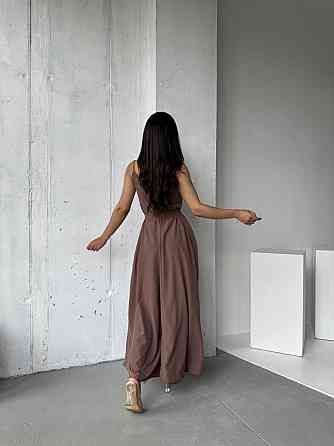 Жіночий літній сарафан максі "Charlotte" оптом | Норма і батал Шоколадний, 42-44 Київ