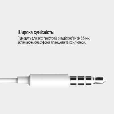 Наушники ColorWay 3.5 mm Wired Earphone Sound Wave White (CW-WD04WT) Винница